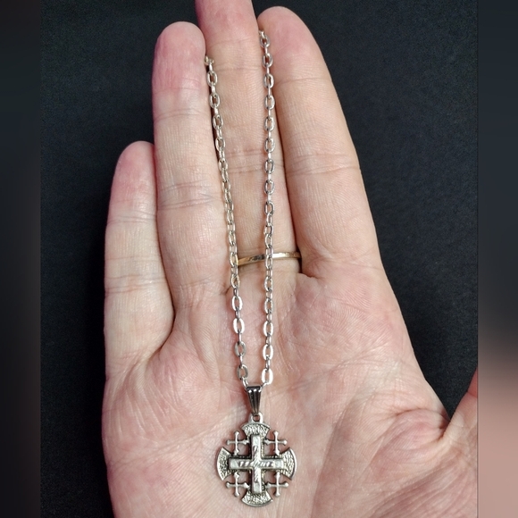 Jewelry - Jerusalem Silver Cross Pendant Necklace